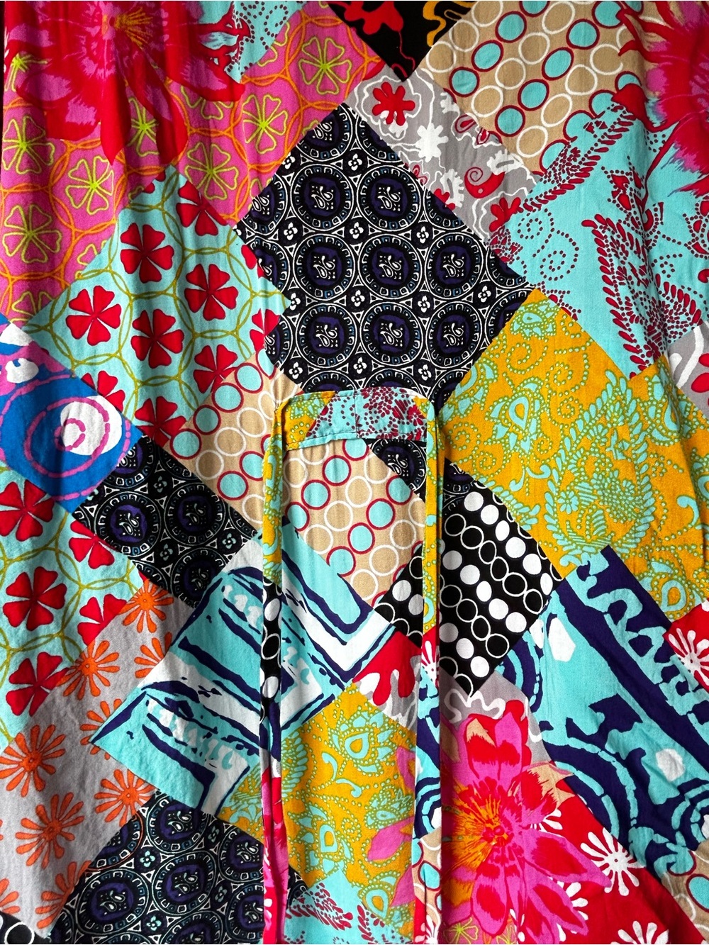 Josie Natori Multicolor Patchwork Kimono Robe XS - Picture 7 of 7